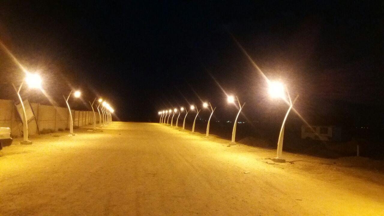 High school road at night