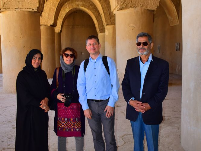 Visiting Professor fluorine Schwartz and Professor nap with the family of Antiquities Damghan