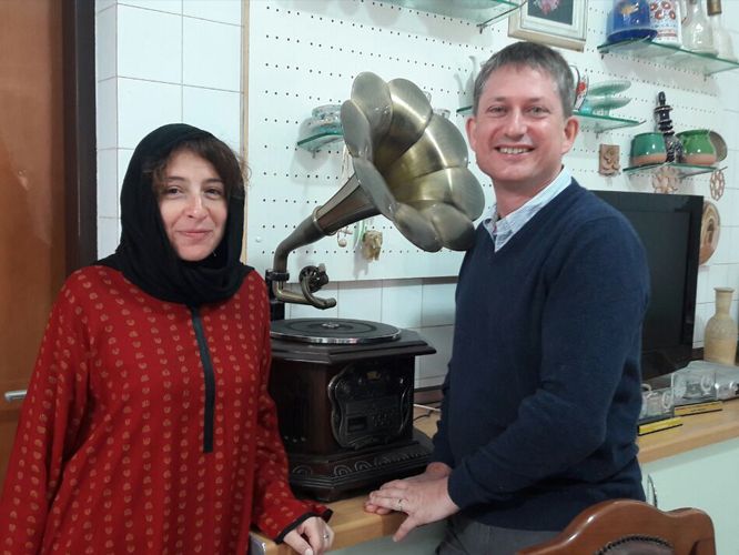 Visiting Professor fluorine Schwartz and Professor nap with the family of Antiquities Damghan