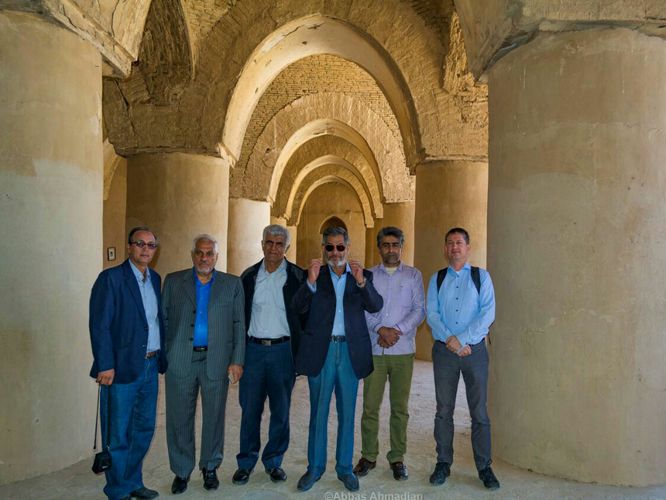 Visiting Professor fluorine Schwartz and Professor nap with the family of Antiquities Damghan