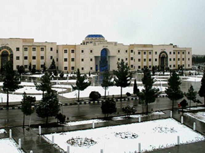 چهره زمستانی دانشگاه دامغان