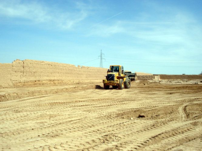Beginning of leveling and construction of technical complex